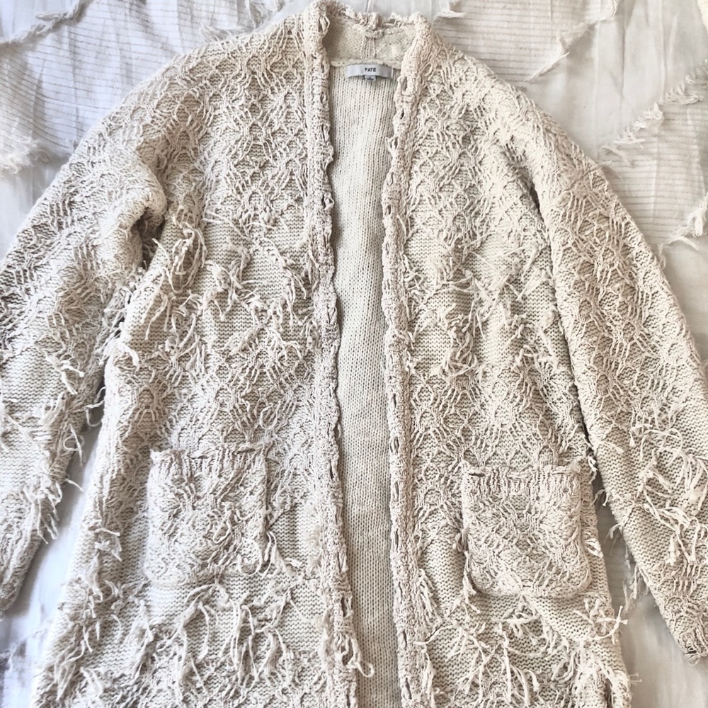 Fate the label oversized shaggy cardigan